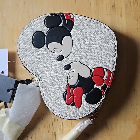 Kate Spade -for Disney Mickey & Minnie Heart-Shaped Coin Purse - Picture 9 of 11